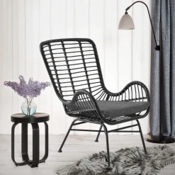 Fåtölj Svart - Minos + Möbeltassar