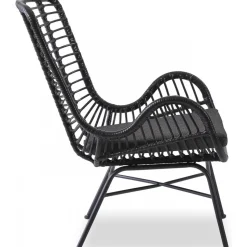 Fåtölj Svart - Minos + Möbeltassar