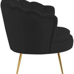 Fåtölj svart sammet - Kingsley
