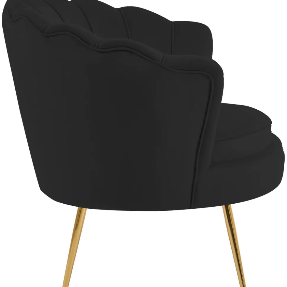 Fåtölj svart sammet - Kingsley
