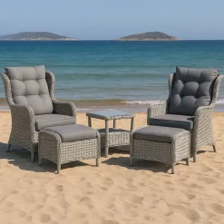 Fåtöljset med fotpallar och sidobord + Fläckborttagare för möbler