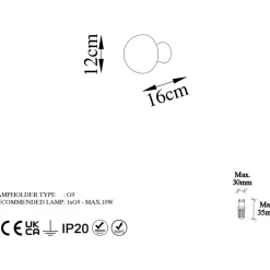 Fungal vägglampa 13360 - Guld