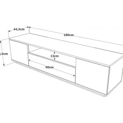 Future TV-bänk 7 - Furu/antracit