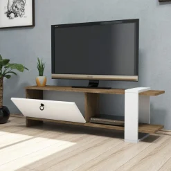 Gaja TV-bänk - Valnöt/vit