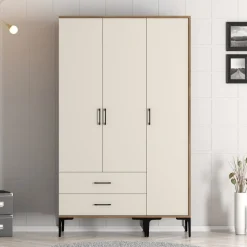 Garderob Kumsal i Valnöt/cream - 120 cm