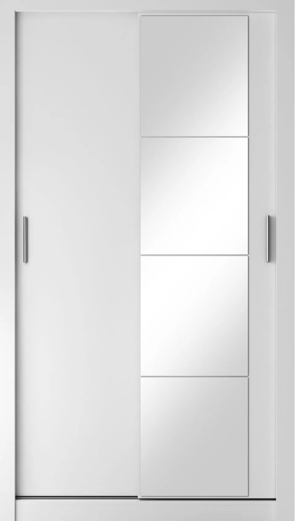 Garderob med skjutdörrar vit 120x215 cm - Mervyn + Textilrengöring för möbler