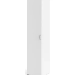 Garderob vit 40 cm bred och 175 cm hög + Möbeltassar