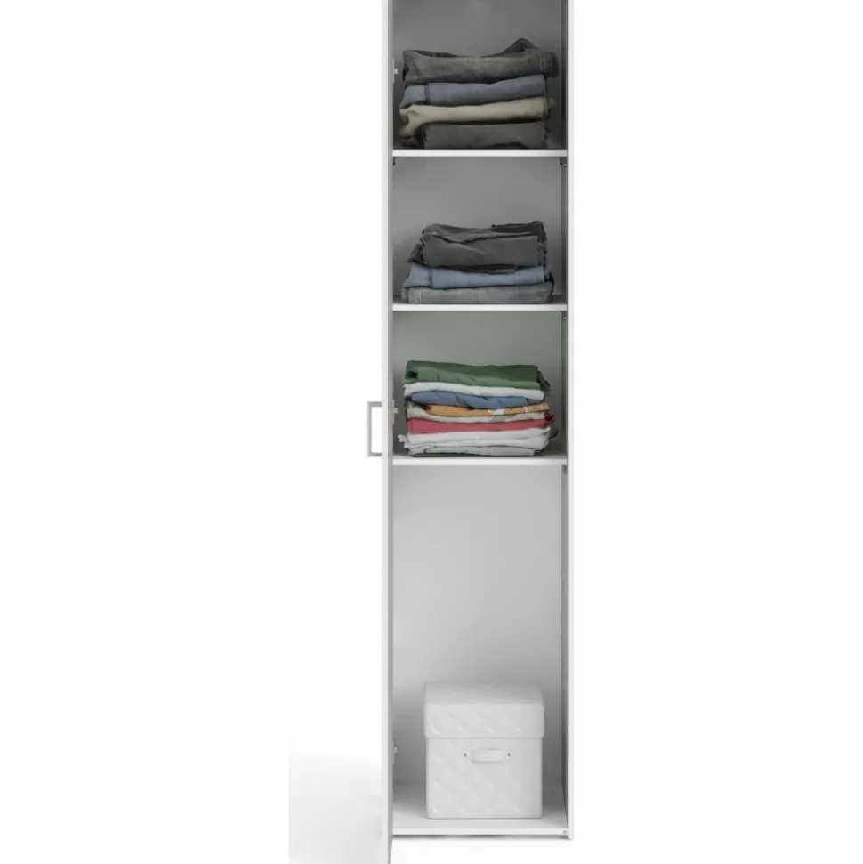 Garderob vit 40 cm bred och 175 cm hög + Fläckborttagare för möbler