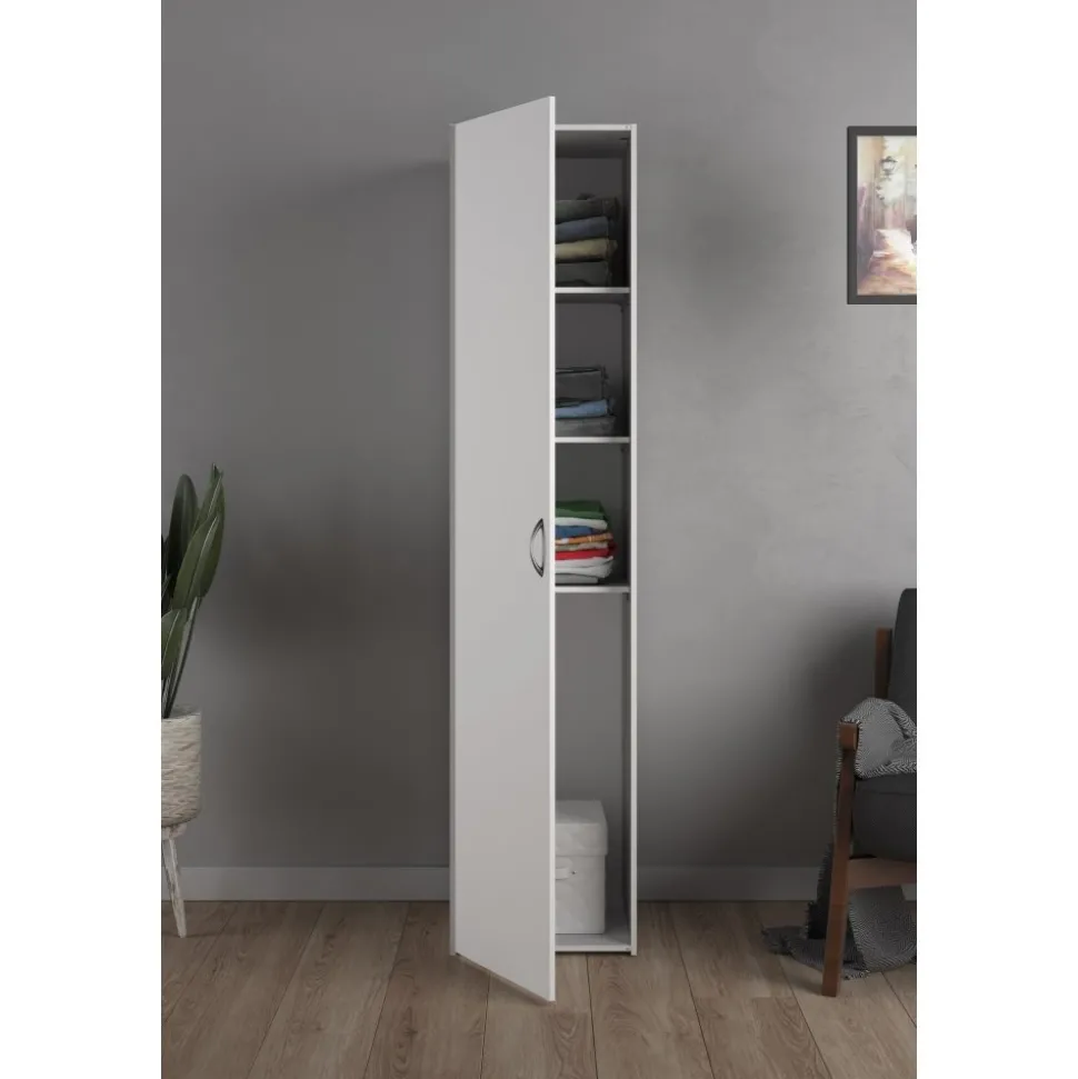 Garderob vit 40 cm bred och 175 cm hög + Fläckborttagare för möbler