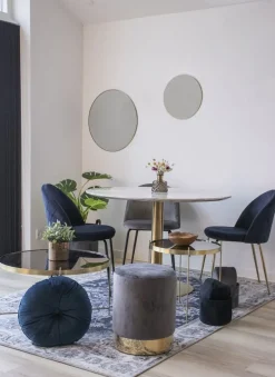 Geneve Matstol - Blå/mässing