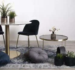 Geneve Matstol - Blå/mässing