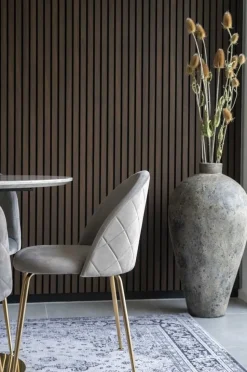 Geneve Matstol - Grå/mässing