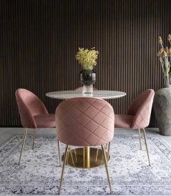 Geneve Matstol - Rosa/mässing