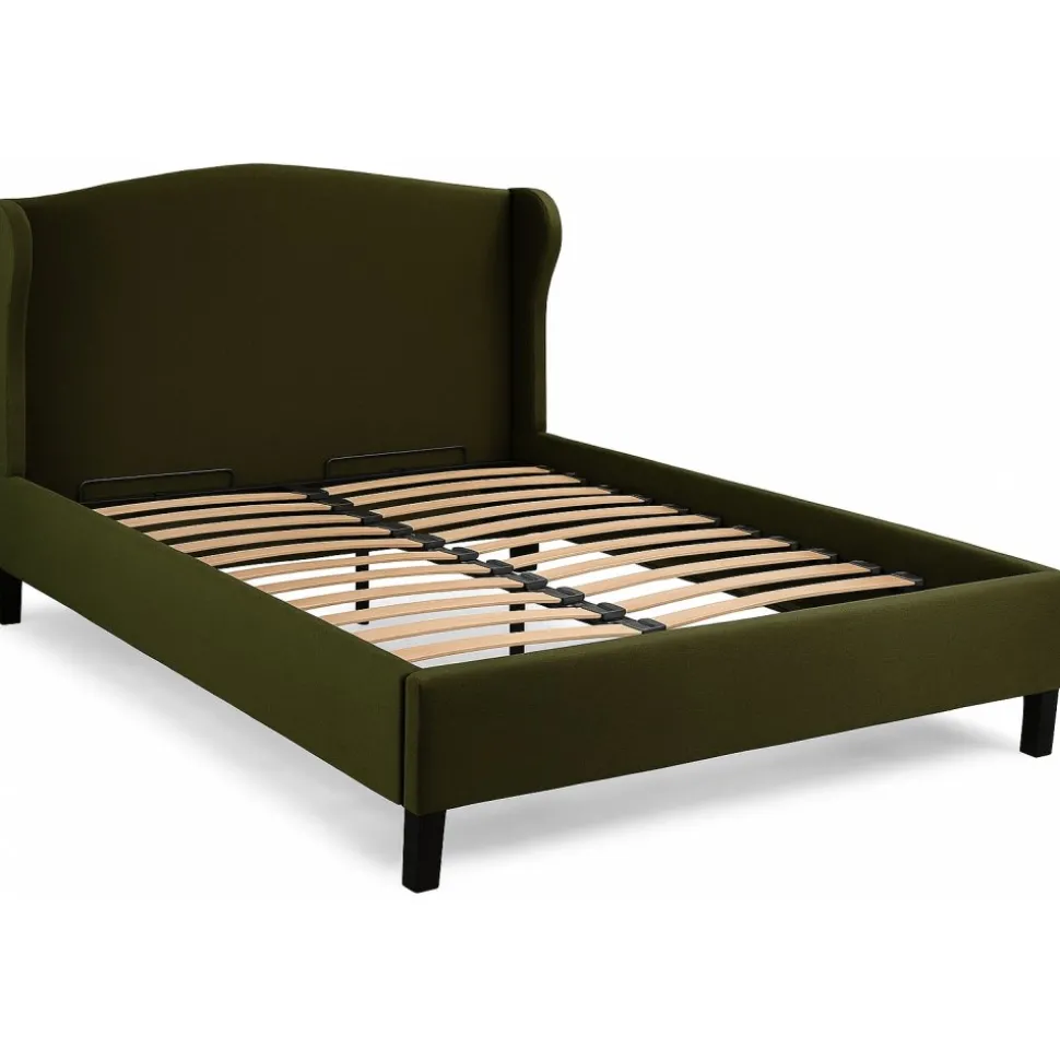 George sängram med gavel 180 cm - Grön