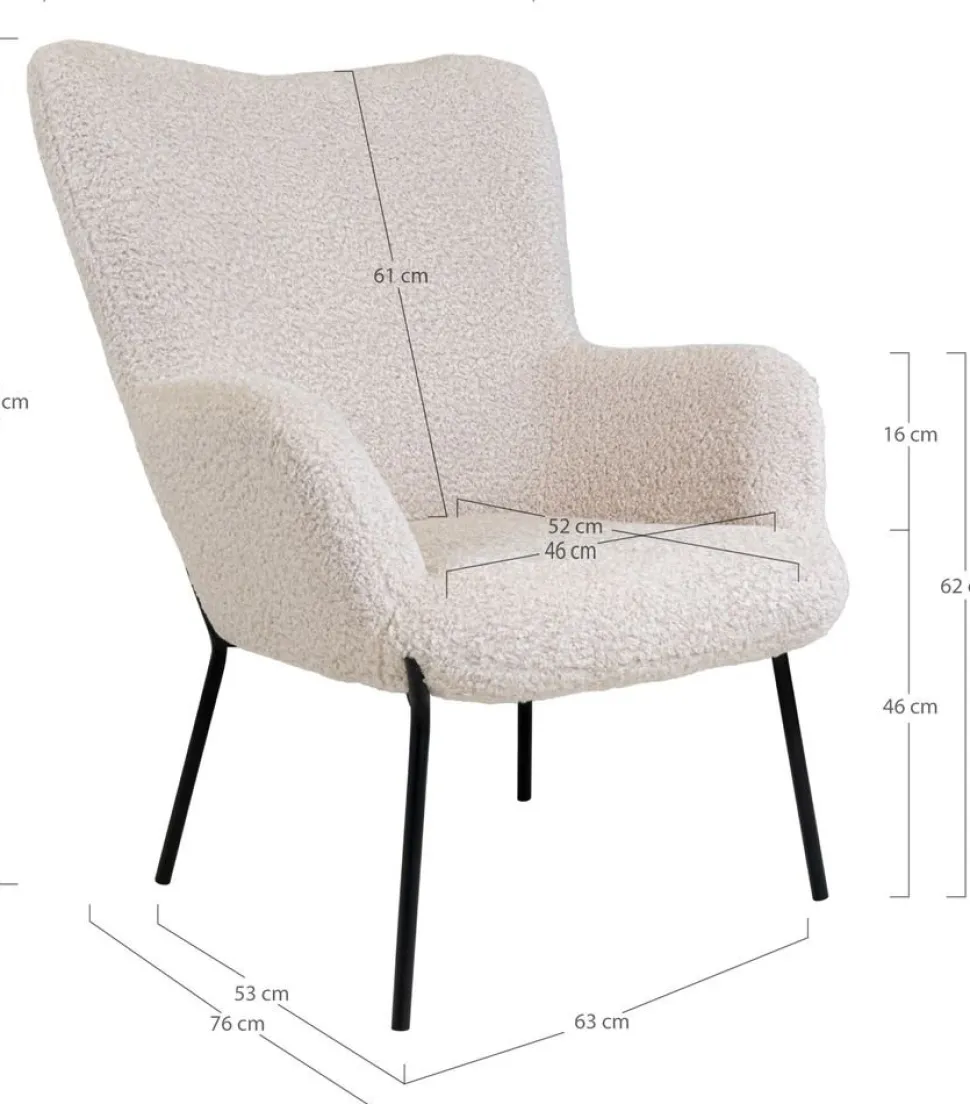 Glasgow Fåtölj - Vit/svart