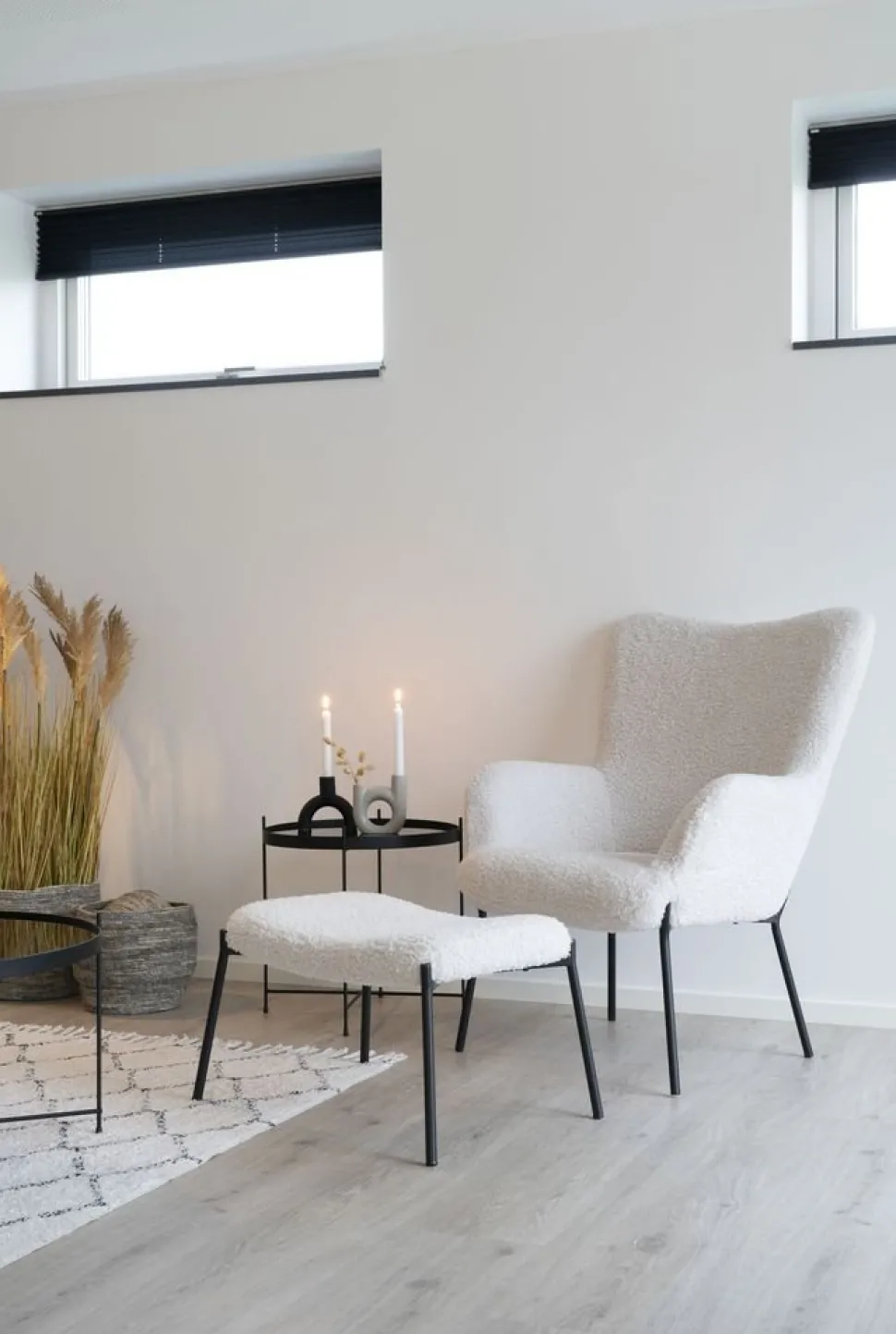 Glasgow Fåtölj - Vit/svart