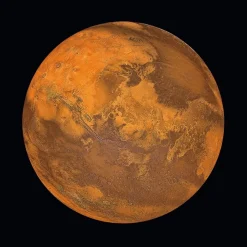 Glastavla - The Planet of Mars - 80x80 cm