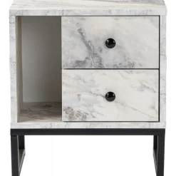 Glimmer sängbord - Freesia marmor/svart