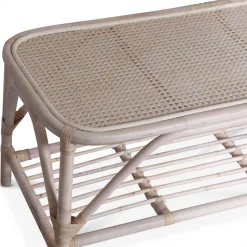 Glory Webbing soffbord i rotting 110 x 50 cm - Whitewash + Fläckborttagare för möbler