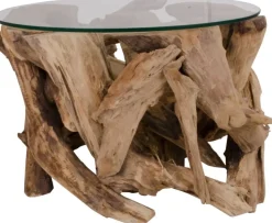 Grand Canyon Soffbord 60 x 60 cm - Teak/glas