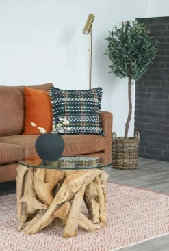 Grand Canyon Soffbord 60 x 60 cm - Teak/glas