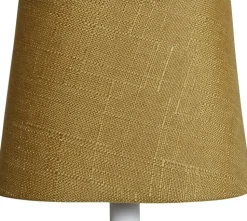 Grovlinne lampskärm oval - Honung