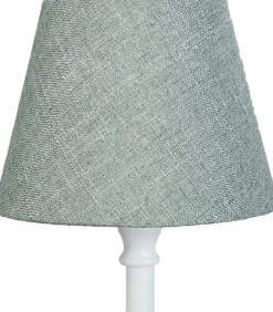 Grovlinne lampskärm rund - Grön