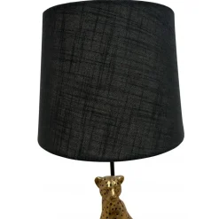 Grovlinne lampskärm rund - Svart