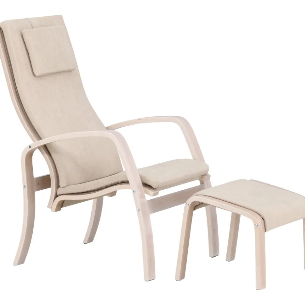 Grötö loungestol - Beige/Whitewash