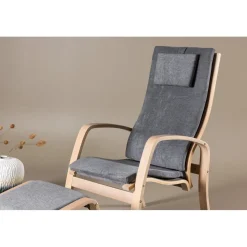 Grötö loungestol - Mörkgrå/whitewash