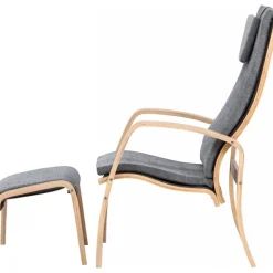 Grötö loungestol - Mörkgrå/whitewash