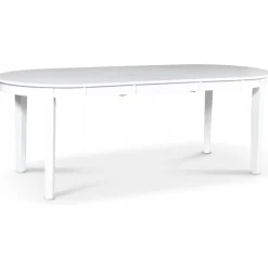 Gåsö matgrupp: Bord 160/210 cm inklusive 6 Fårö stolar - Vit/Ek + 4.00 x Möbeltassar