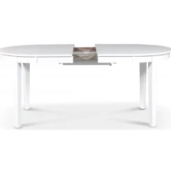 Gåsö matgrupp: Bord 160/210 cm inklusive 6 Fårö stolar - Vit/Ek + 6.00 x Stolsdyna