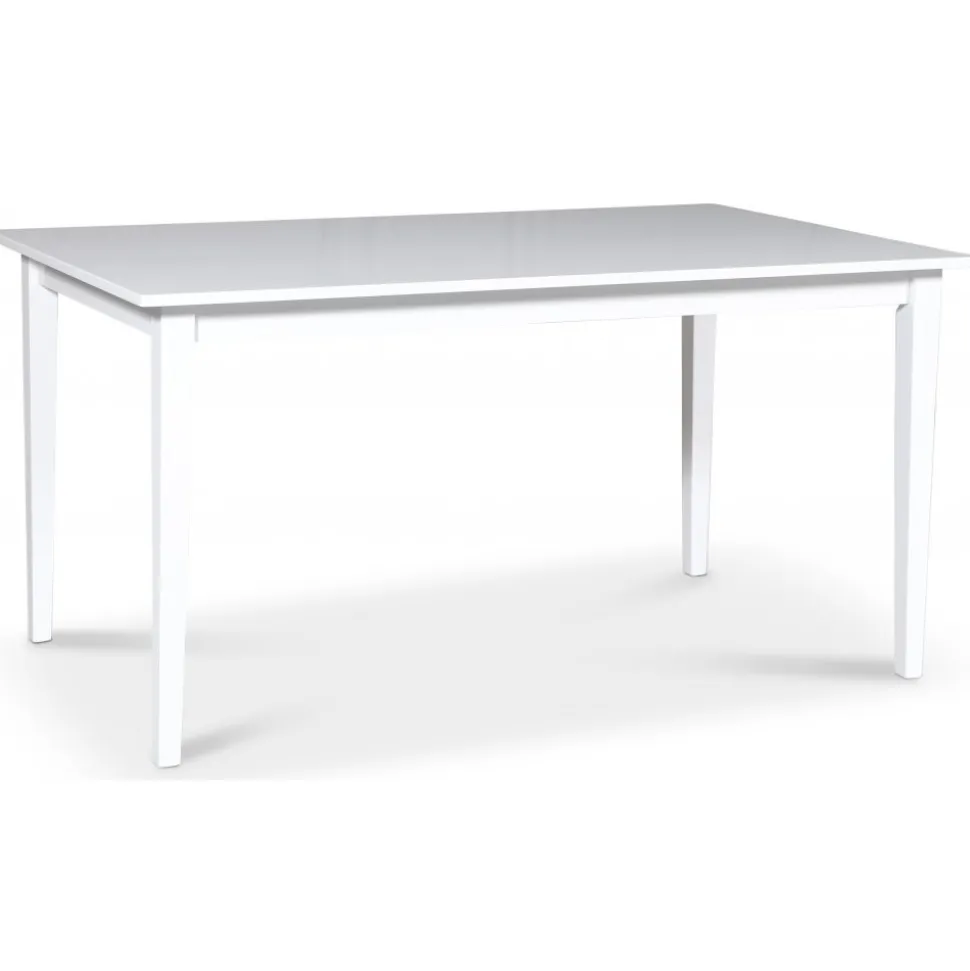 Gåsö matgrupp: Bord 180 cm inklusive 6 Fårö stolar med kryss - Vit/Ek