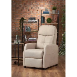 Gunvor reclinerfåtölj i beige tyg