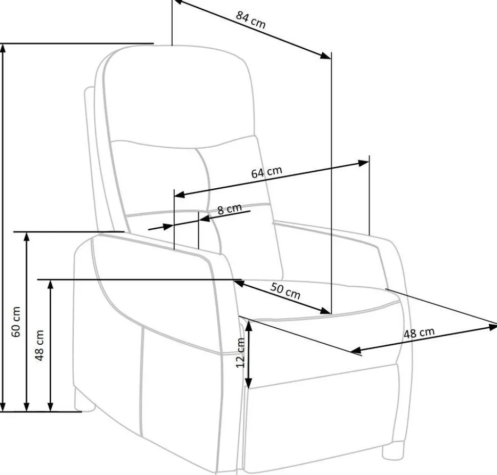 Gunvor reclinerfåtölj i beige tyg