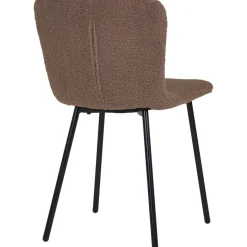 Halden matstol - Mörkbrun fuskpäls