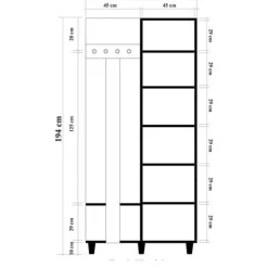 Hallmöbel ekfärgad - Svante