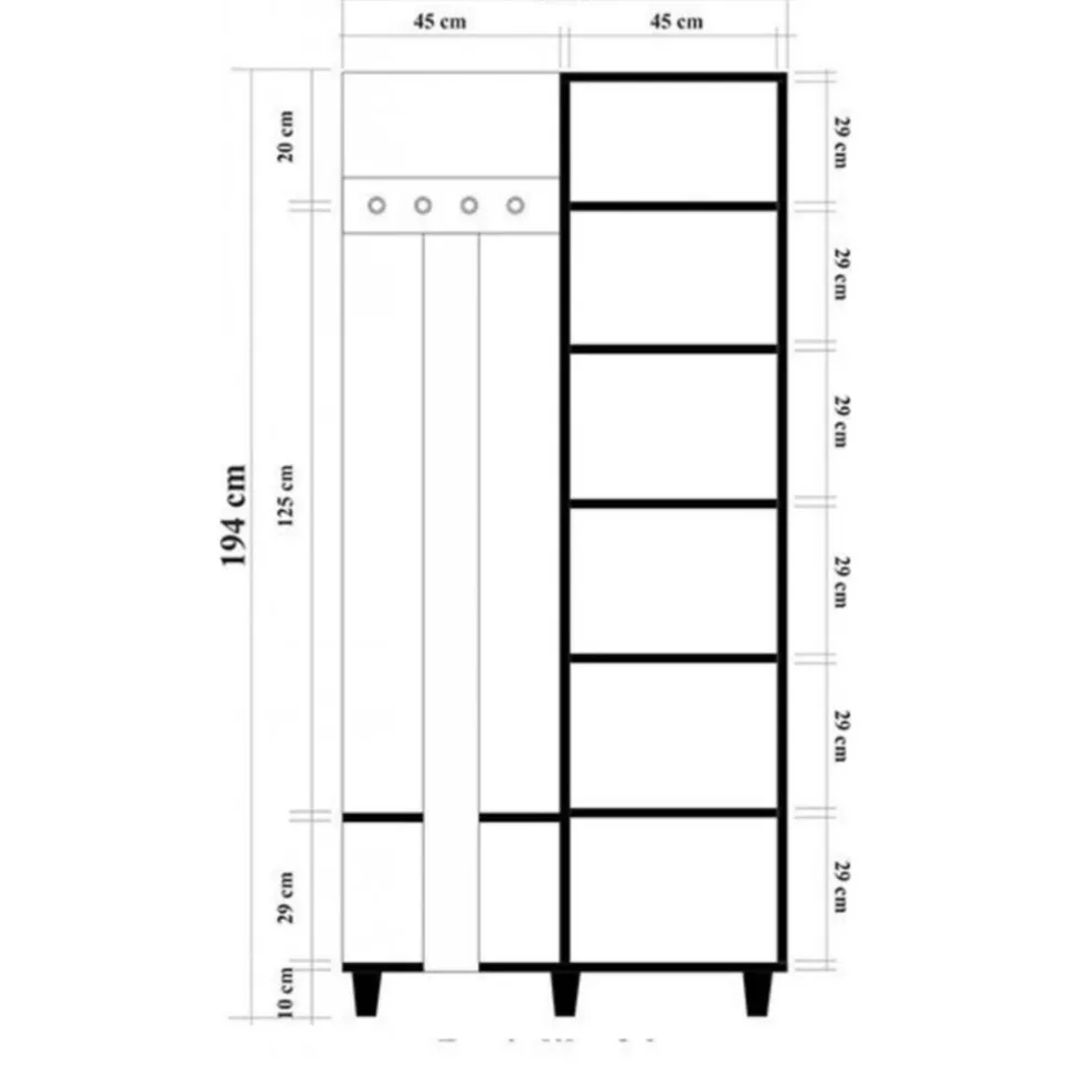 Hallmöbel ekfärgad - Svante