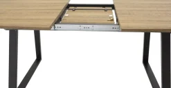 Hallsberg matbord 160-200 cm - Svart/ekimitation