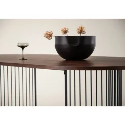 Hamneskär matbord 220 x 110 cm - Svart/valnöt