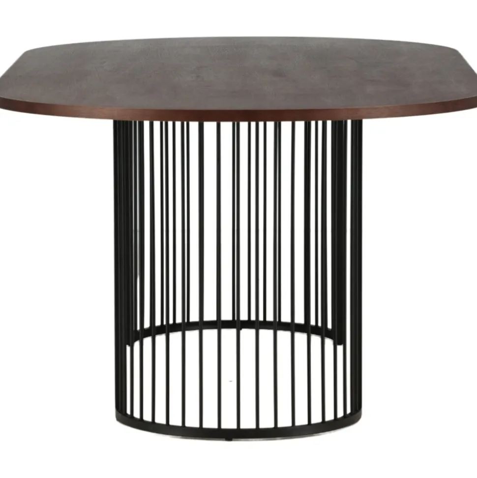 Hamneskär matbord 220 x 110 cm - Svart/valnöt