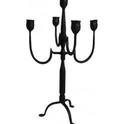 Handsmidd ljusstake 5 ljus - Svart