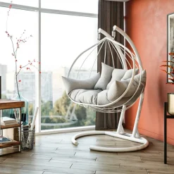 Hanedan hängstol - Vit + Textilrengöring för möbler