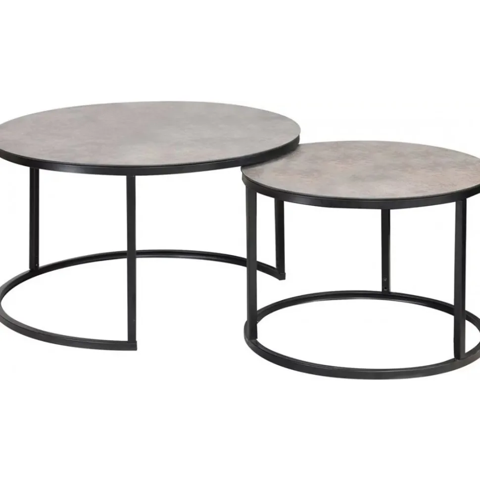 Harrisburg soffbord 80 x 80 cm - Grå/svart + Textilrengöring för möbler