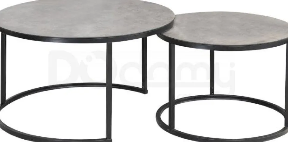 Harrisburg soffbord 80 x 80 cm - Grå/svart + Textilrengöring för möbler