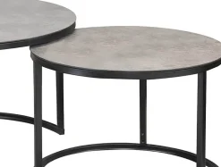 Harrisburg soffbord 80 x 80 cm - Grå/svart + Textilrengöring för möbler