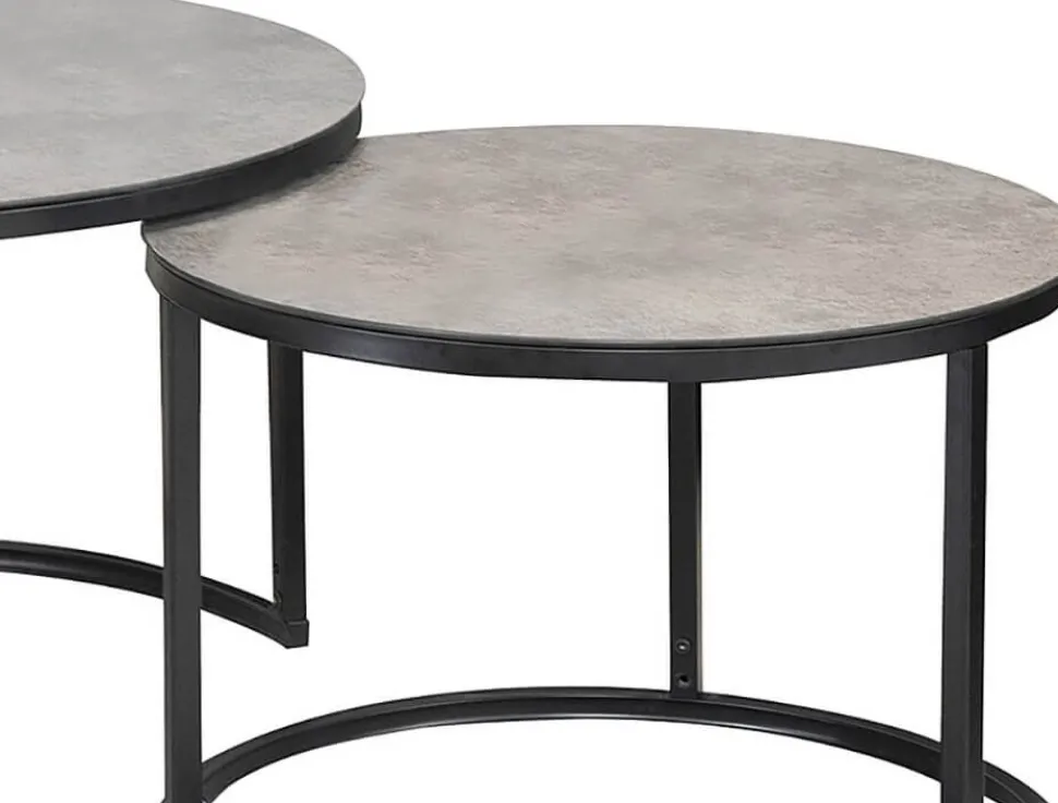 Harrisburg soffbord 80 x 80 cm - Grå/svart + Textilrengöring för möbler