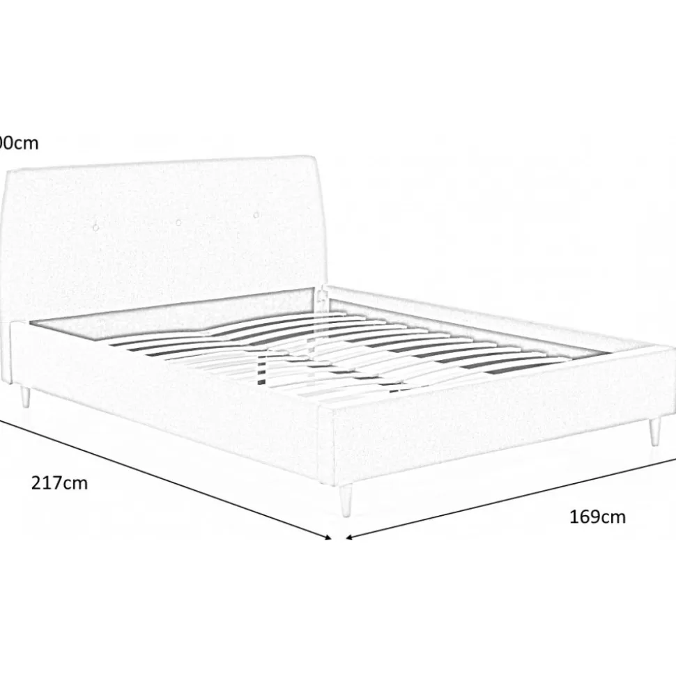 Harrison sängram 160x200 cm - Grå