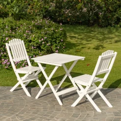 Haväng hopfällbar vit trästol + Fläckborttagare för möbler